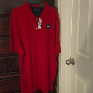 Nautica Red Polo Vibrant Cotton Blend Shirt